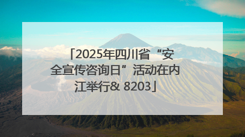 2025年四川省“安全宣传咨询日”活动在内江举行& 8203
