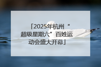 2025年杭州“超级星期六”百姓运动会盛大开幕