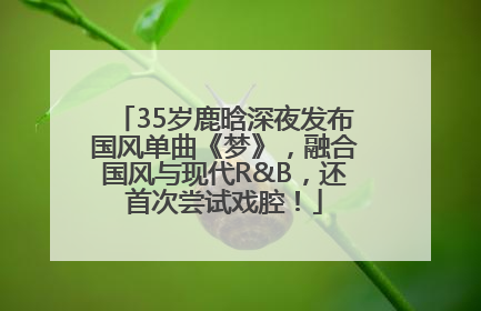 35岁鹿晗深夜发布国风单曲《梦》，融合国风与现代R&B，还首次尝试戏腔！