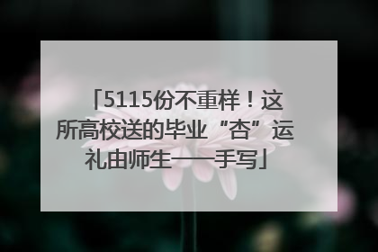 5115份不重样！这所高校送的毕业“杏”运礼由师生一一手写