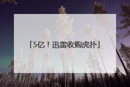 5亿！迅雷收购虎扑