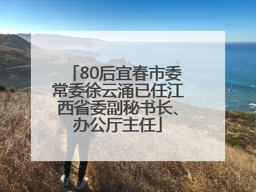 80后宜春市委常委徐云涌已任江西省委副秘书长、办公厅主任