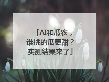 AI和瓜农，谁挑的瓜更甜？实测结果来了