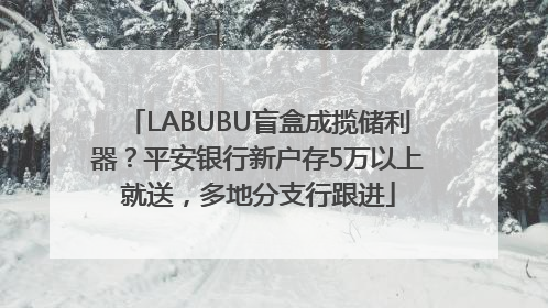 LABUBU盲盒成揽储利器？平安银行新户存5万以上就送，多地分支行跟进
